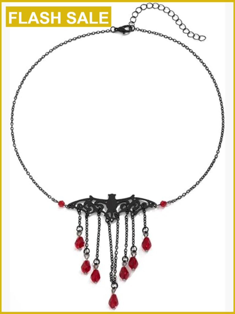 Gothic Bat Necklace Choker Pendant Jewelry Vampire Victorian Dark Style